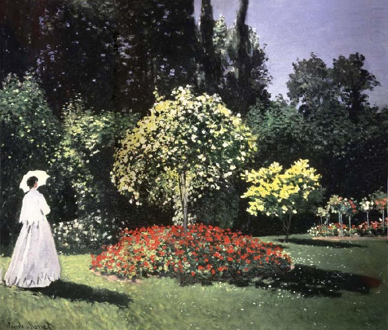 Claude Monet Jeanne-Marguerite Lecadre in the Garden